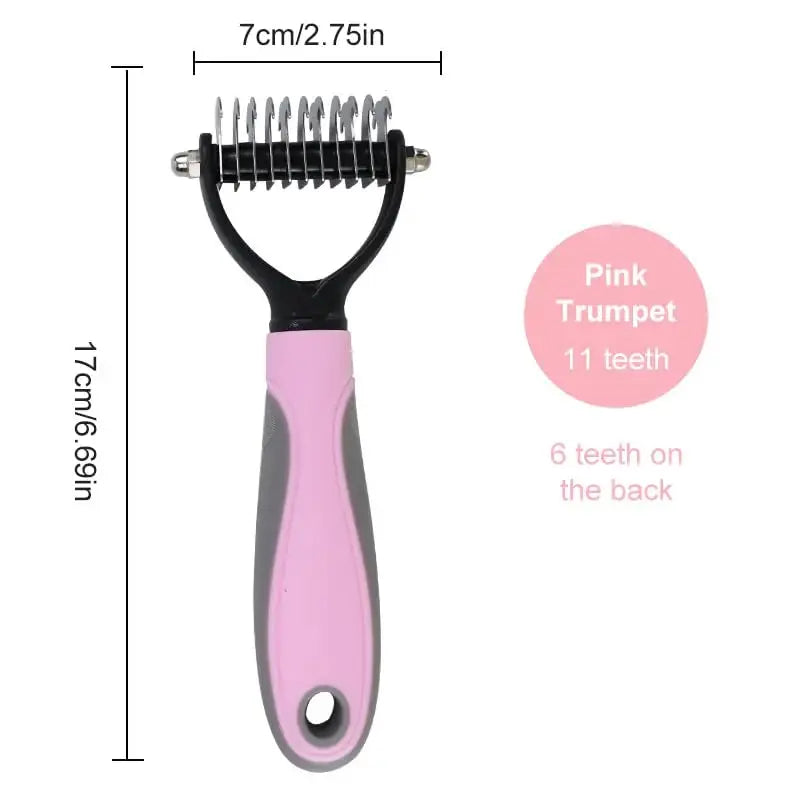 Double-Sided Dog Grooming Hair Removal Comb and Brush - Professional Pet Grooming Tools