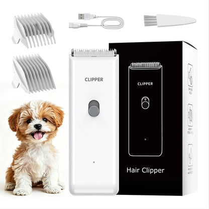Professional Cordless Pet Clippers for Dog and Cat Grooming - Low Noise, Rechargeable, with Ceramic Blade for Matted and Long Hair