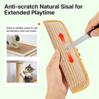 Potaroma Set of 2 Cat Sisal Kicker Toys - Interactive Indoor Chew Toys for Dental Care and Boredom Relief