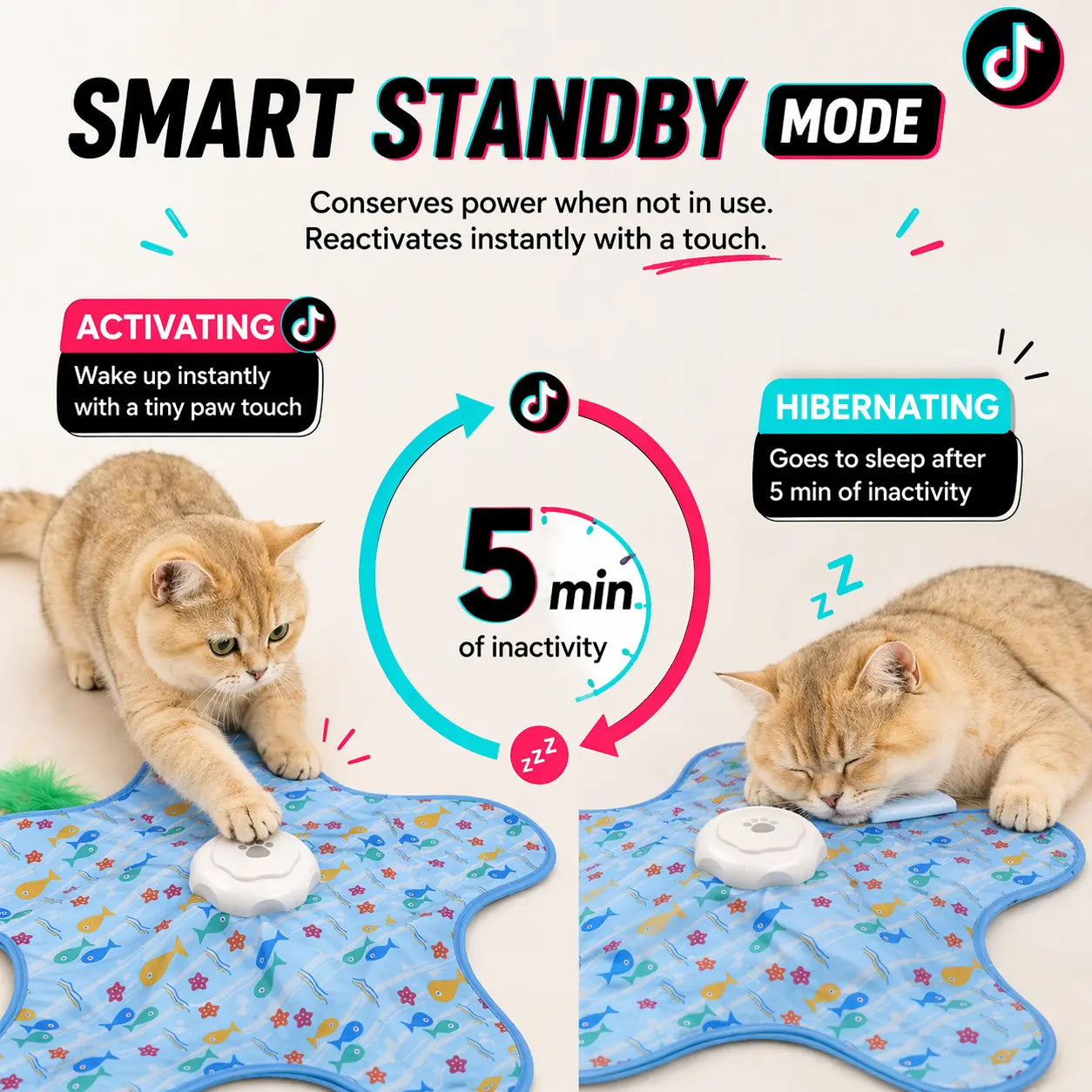 Interactive Feather Hunting Cat Toy – Automatic Hide and Seek Playtime, USB Rechargeable, Indoor Entertainment for All Cat Breeds