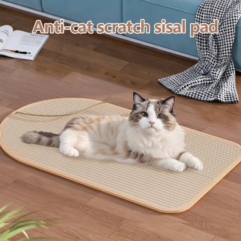 Durable Natural Sisal Cat Scratch Pads for Walls and Sofas - Versatile Claw Grinding Accessories for All Cat Breeds