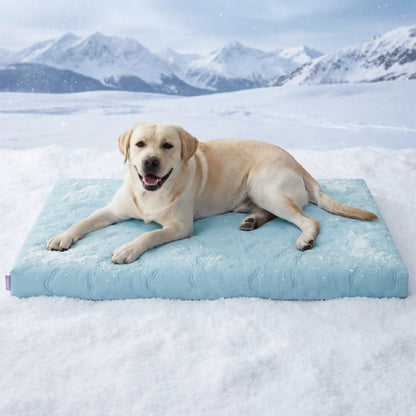 Bedsure Cooling Pet Mat for Dogs – Q-MAX>0.4 Washable Non-Slip Summer Pad for Large Dogs, No Gel or Electricity Required