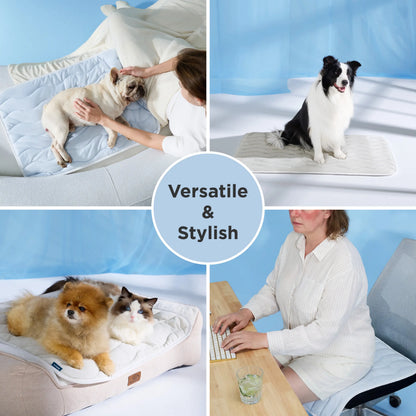 Bedsure Cooling Pet Mat for Dogs – Q-MAX>0.4 Washable Non-Slip Summer Pad for Large Dogs, No Gel or Electricity Required