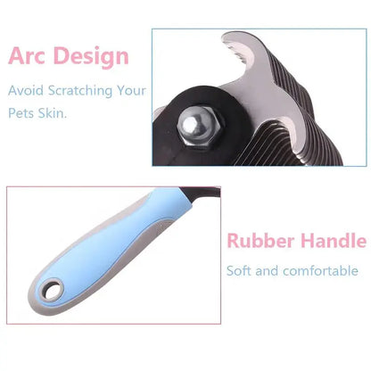 Double-Sided Dog Grooming Hair Removal Comb and Brush - Professional Pet Grooming Tools