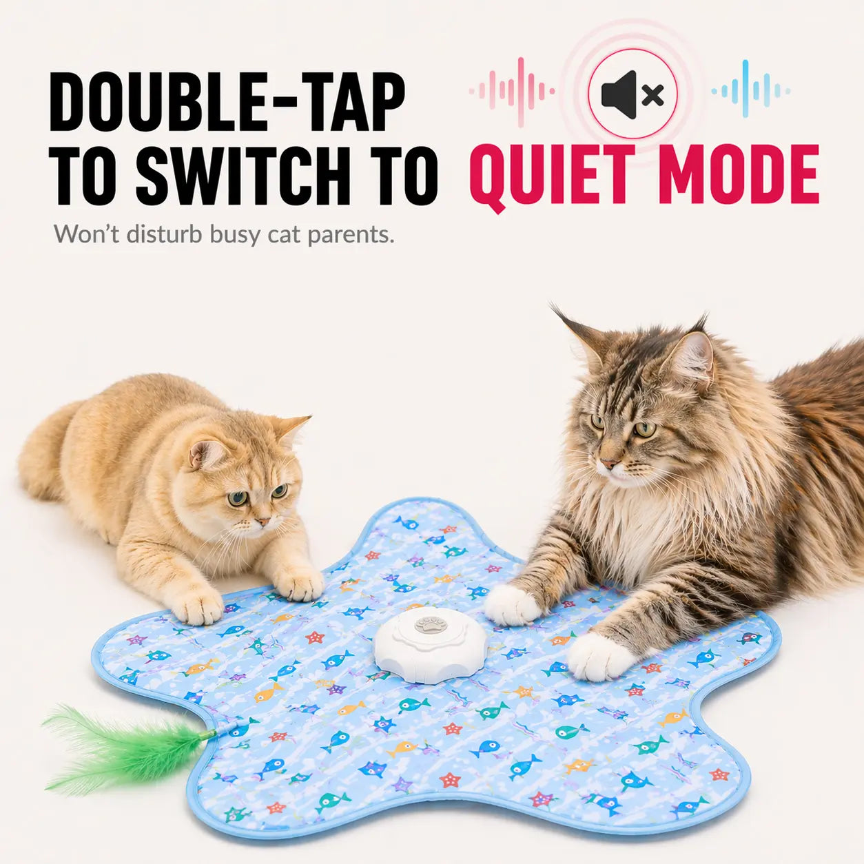 Interactive Feather Hunting Cat Toy – Automatic Hide and Seek Playtime, USB Rechargeable, Indoor Entertainment for All Cat Breeds