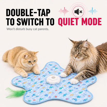 Interactive Feather Hunting Cat Toy – Automatic Hide and Seek Playtime, USB Rechargeable, Indoor Entertainment for All Cat Breeds