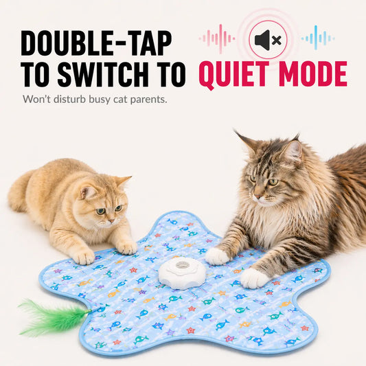 Interactive Feather Hunting Cat Toy – Automatic Hide and Seek Playtime, USB Rechargeable, Indoor Entertainment for All Cat Breeds