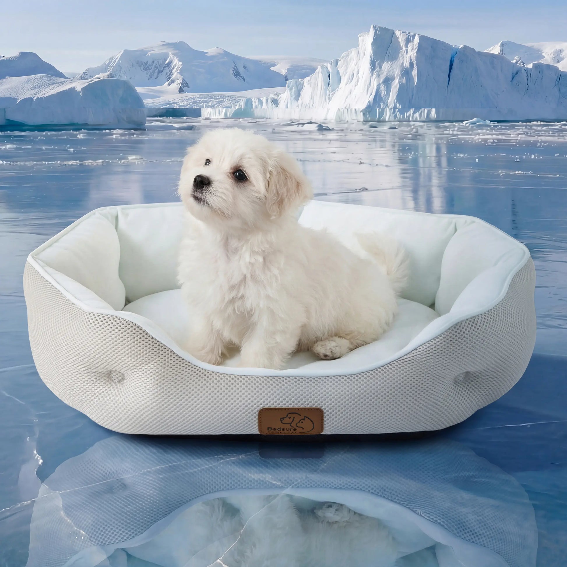 Bedsure Cooling Pet Mat for Dogs – Q-MAX>0.4 Washable Non-Slip Summer Pad for Large Dogs, No Gel or Electricity Required
