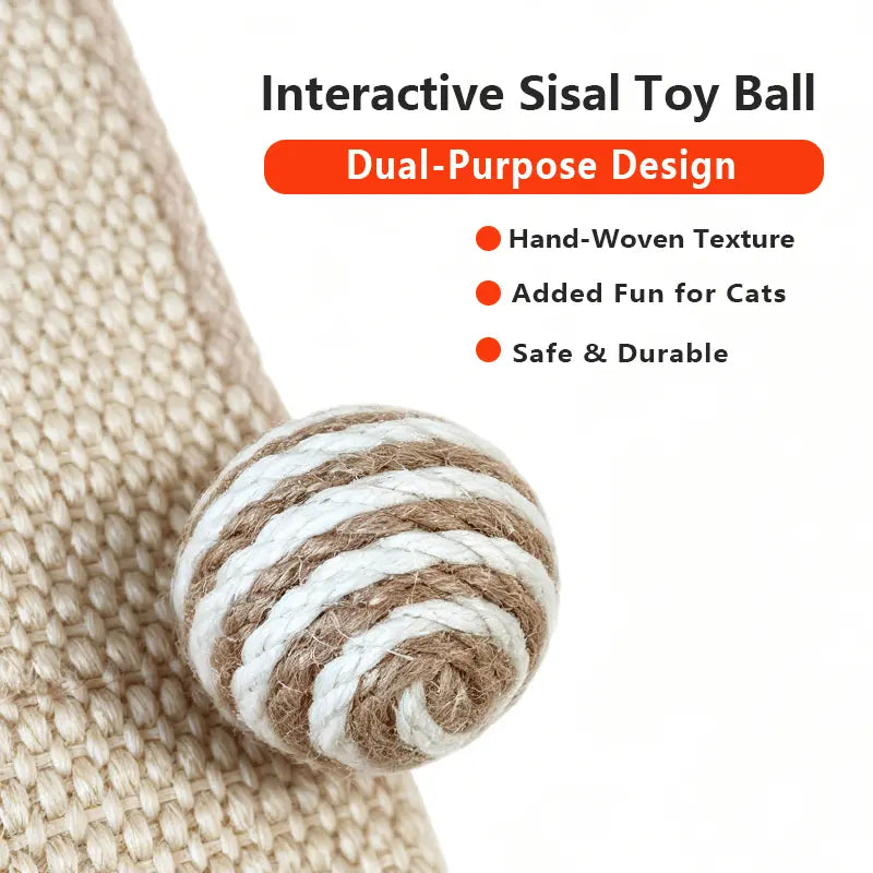 Durable Natural Sisal Cat Scratch Pads for Walls and Sofas - Versatile Claw Grinding Accessories for All Cat Breeds