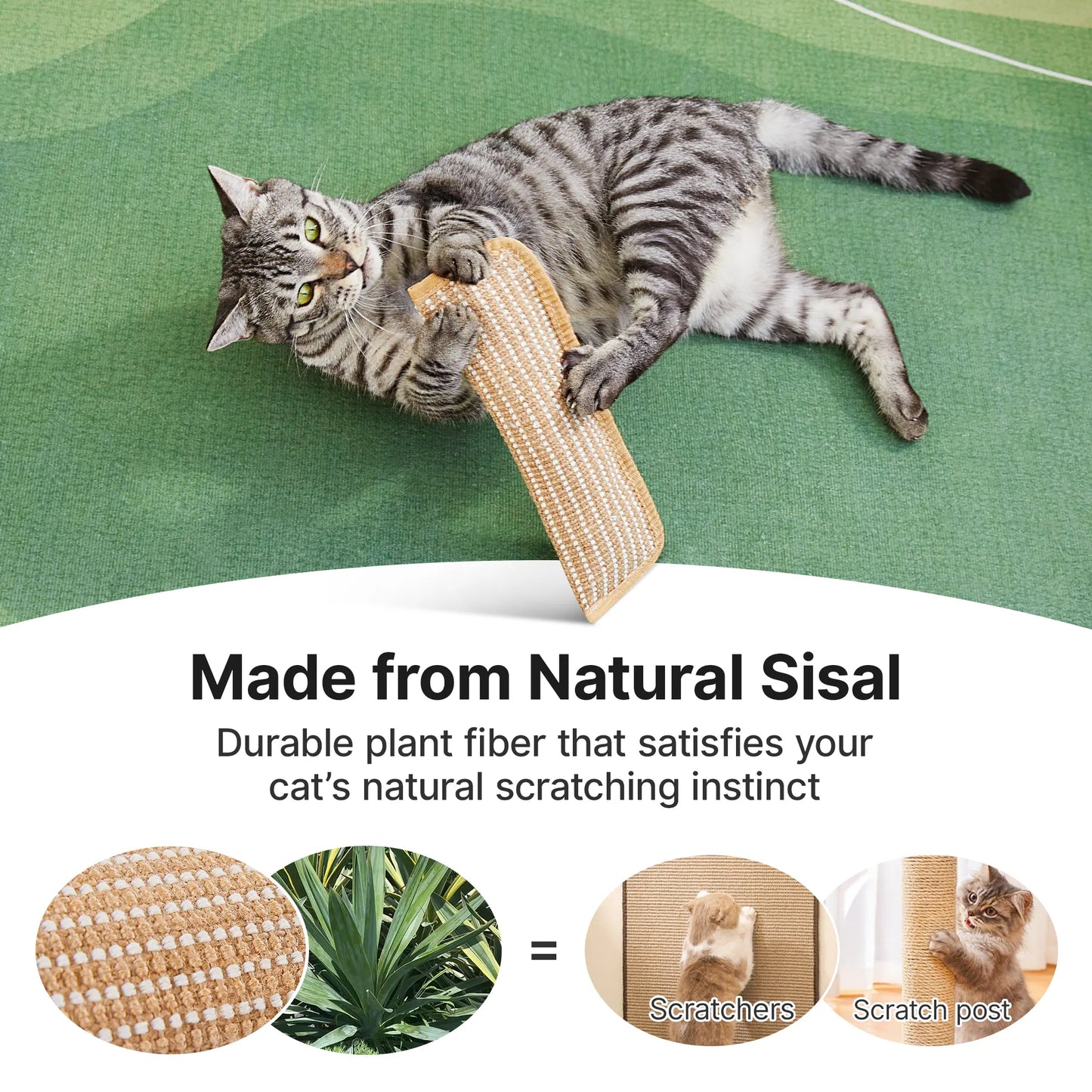 Potaroma Set of 2 Cat Sisal Kicker Toys - Interactive Indoor Chew Toys for Dental Care and Boredom Relief