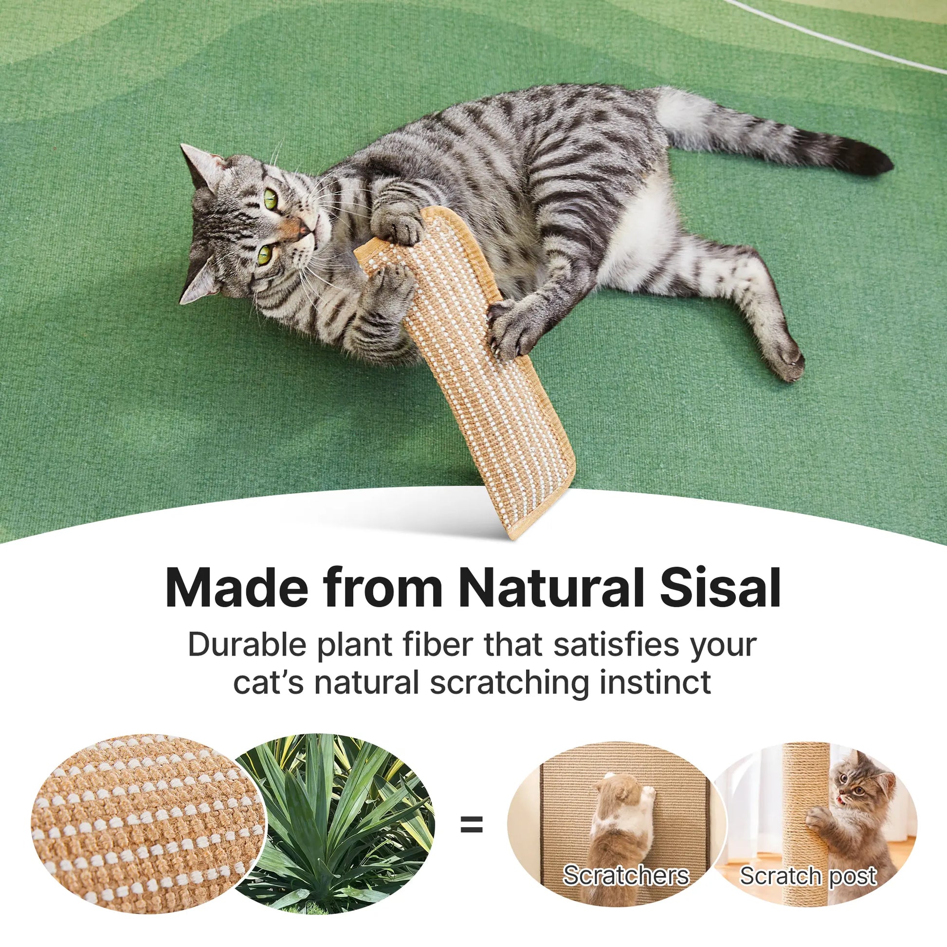 Potaroma Set of 2 Cat Sisal Kicker Toys - Interactive Indoor Chew Toys for Dental Care and Boredom Relief