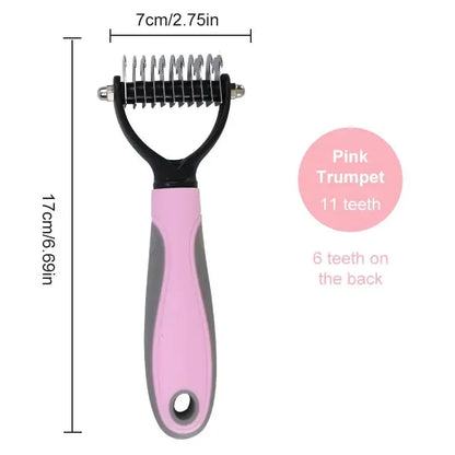 Double-Sided Dog Grooming Hair Removal Comb and Brush - Professional Pet Grooming Tools
